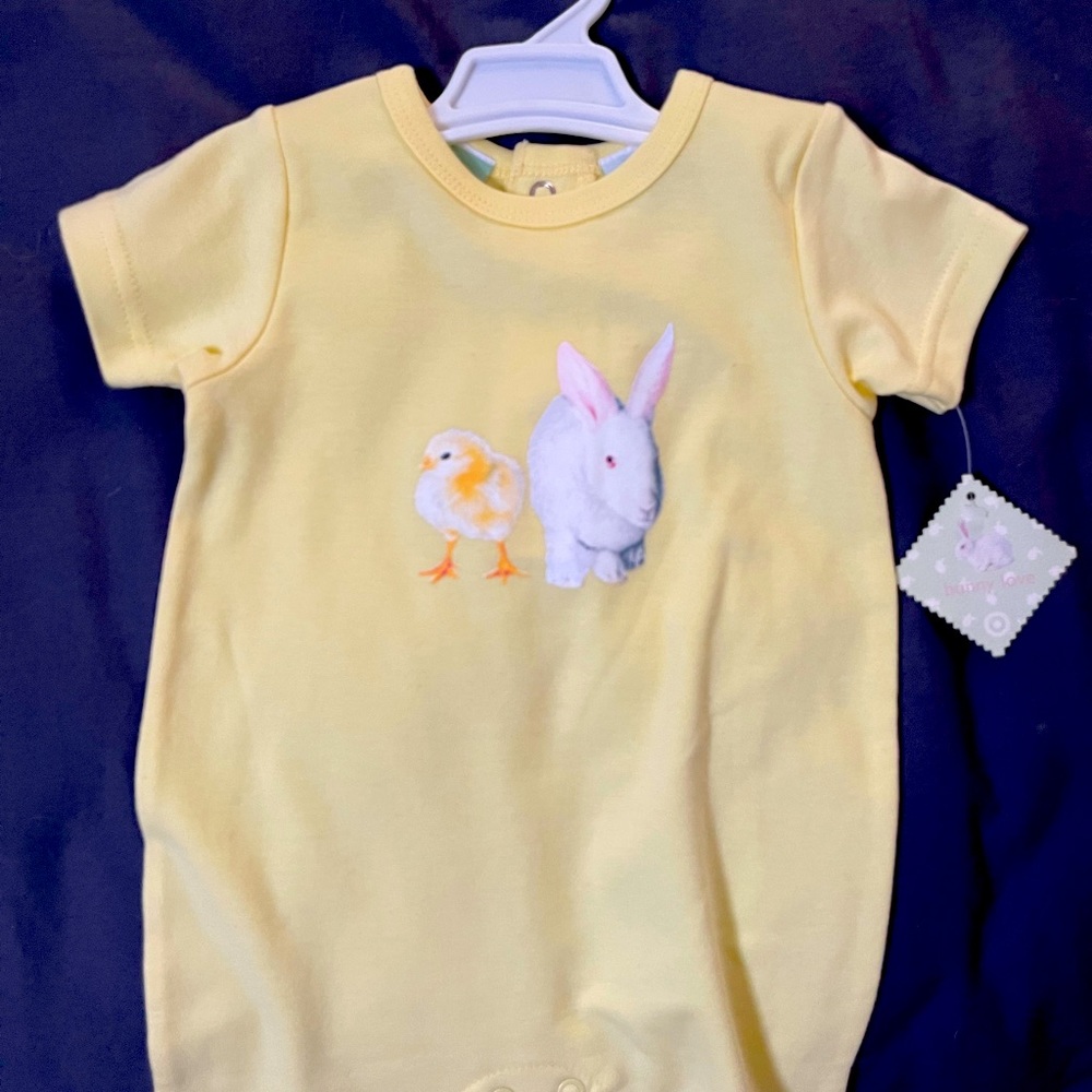 NWT Darling little newborn to 6 month yellow romper